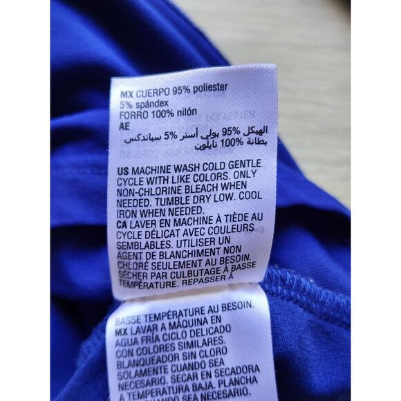 TOP/BLOUSE-INC INTERNATIONAL CONCEPTS-Royal Blue-3/4 Sleeves-Decorative Rings-M - Picture 6 of 13